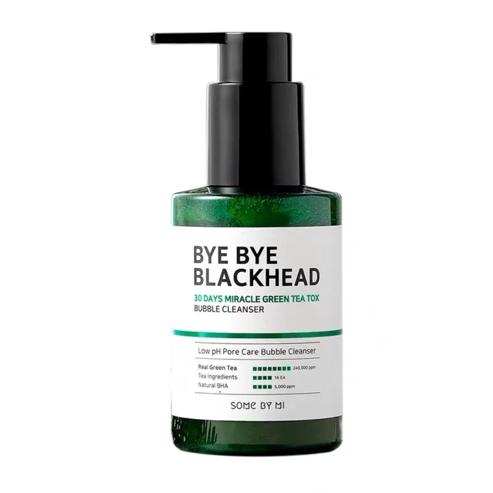 

Korea Bye Bye Blackhead 30Days Miracle Green Tea Tox Bubble Cleanser 120g Oil-control Remove Blackhead Face Skin Care Products