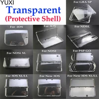 yuxi 1pcs plastic clear crystal case cover protective shell for new 3ds xl ll gba sp psp go 2ds 3ds xl ndsl ndsi xl hard case