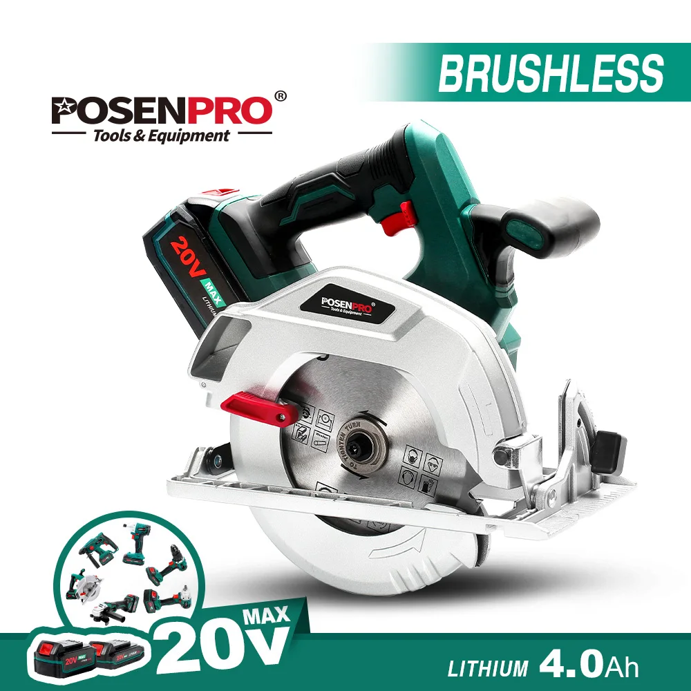 

20V Brushless Circular Saw Parallel Guide Wheel 60mm Electric Cutting Saw Wood Working Tools