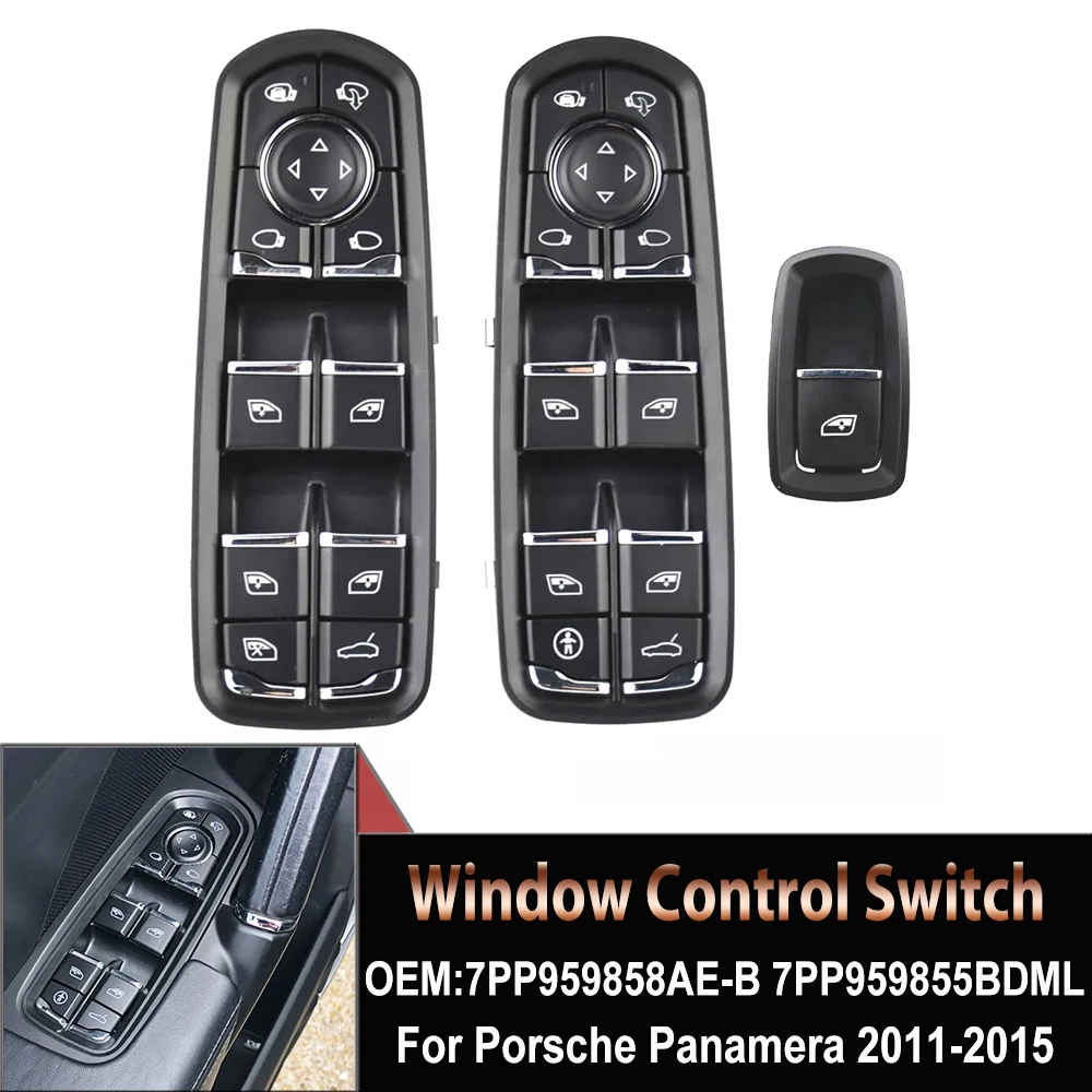 

High-end Master Power Window Switch Control Button 7PP959858AE For Porsche Panamera Cayenne Macan 2011-2015 7PP959855BDML