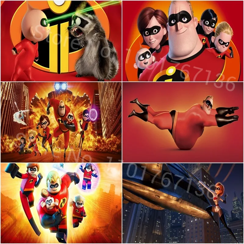 

5D Diy Diamond Painting Cross Stitch Disney Movie Incredibles 2 Mosaic Picture Full Square Round Drill Diamond Embroidery