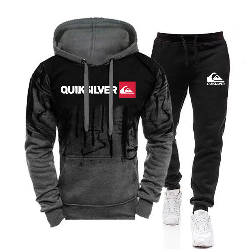 

Autumn Hot Sale Men's Sportswear 2pcs Set Hooded Sweatshirts and Sweatpants High Quality Brand Male Daily Casual Sports Outfits