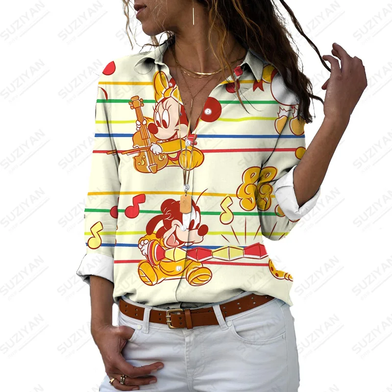 

Fashion New Women'S Top 2022 New Fashion Camisa Women Turn Down Collar Printed Women'S Shirt Printed Women'S Shirt Long Sleeve