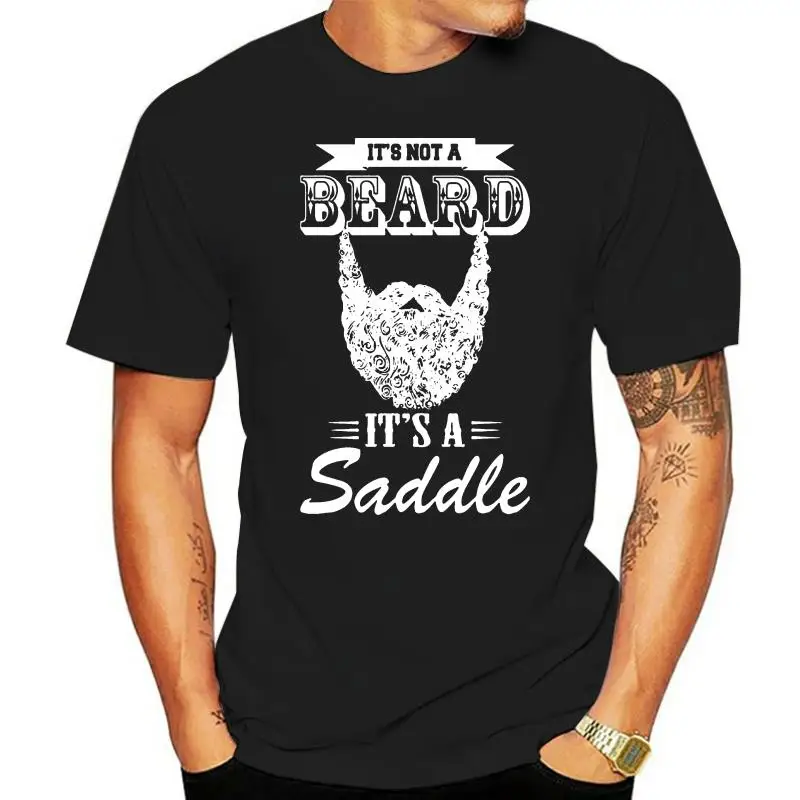 

personality Tees Men'S Clothing Big Size:S-Xxl Men'S It'S Not A Beard It'S A Saddle Design Cotton Short Sleeve T Shirts