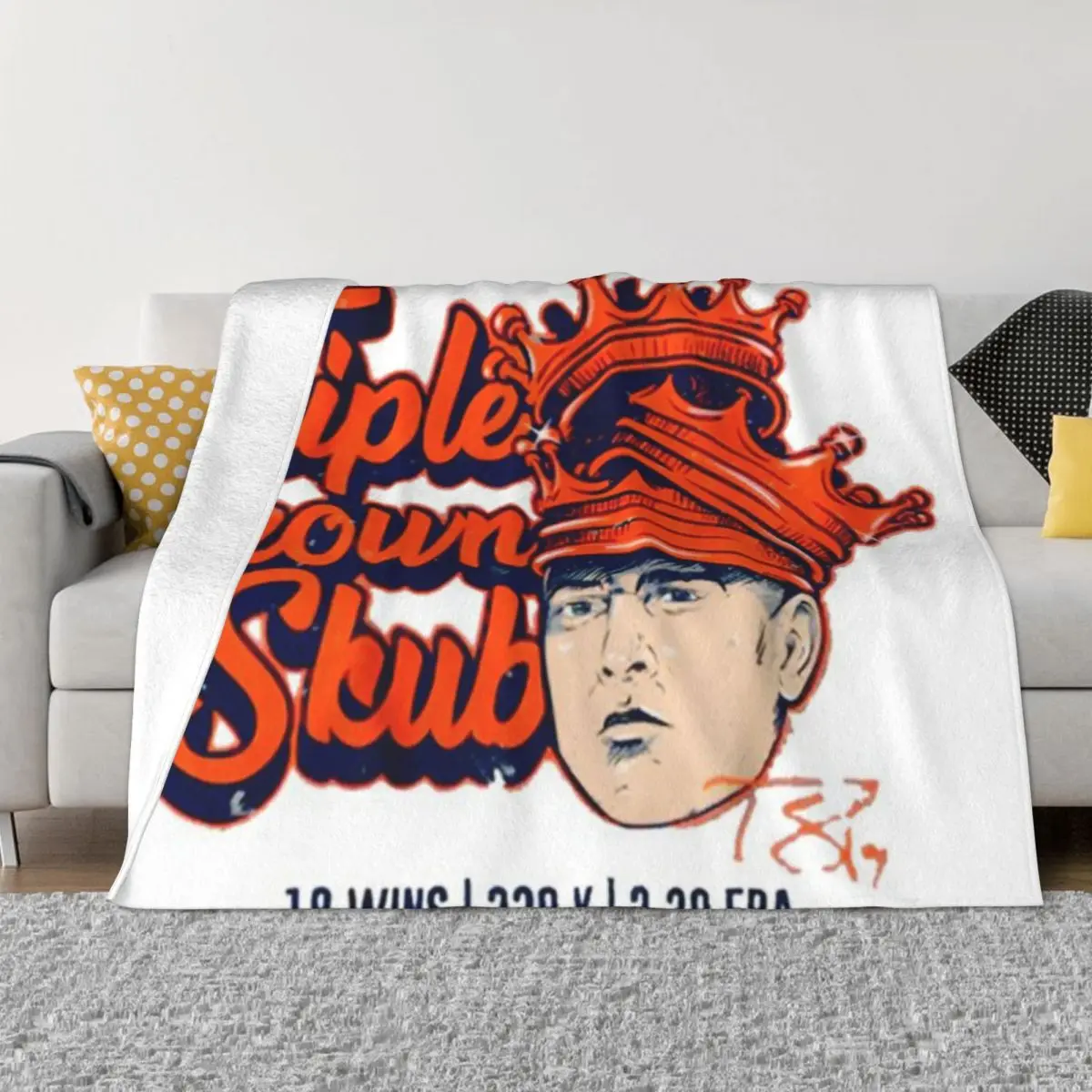 Ультрамягкое Флисовое одеяло Tarik Skubal Triple Crown Skub An