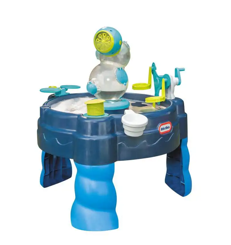 

Water Table with Bubble & Foam Machine Activity and Accessory Set, Outdoor Water Toy Play Set for Toddlers Kids Boys Girls Ages