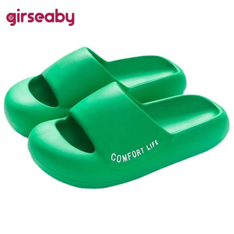 

Женские и мужские мягкие тапочки Girseaby, коллекция 2022 года, Нескользящие шлепанцы на толстой подошве с закрытым носком, бытовая обувь для ванн...