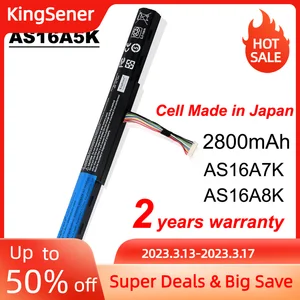 Новый аккумулятор KingSener AS16A5K AS16A7K AS16A8K для Acer Aspire E15 E5-475G 523G 553G 575G