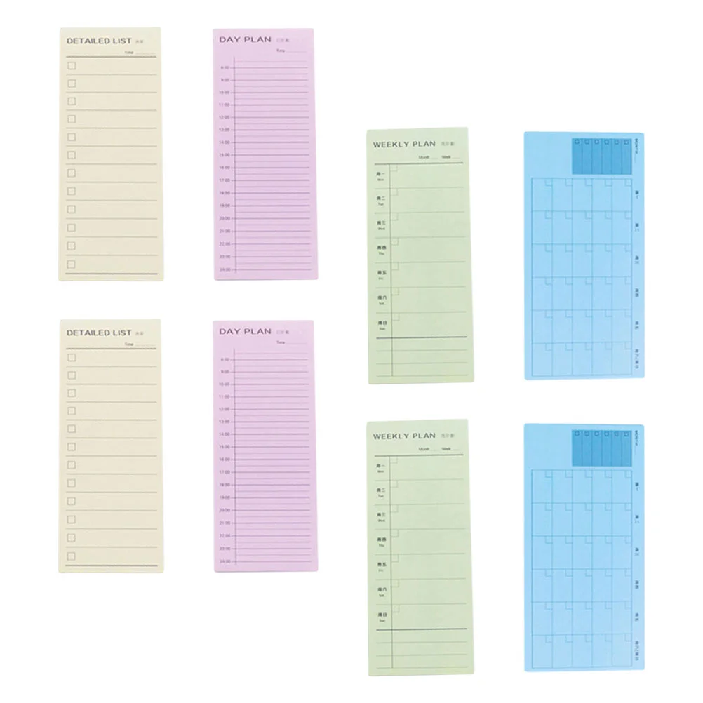 

8 pcs Portable Practical Premium Planning Handbooks Schedule Note Pads Students Notepads