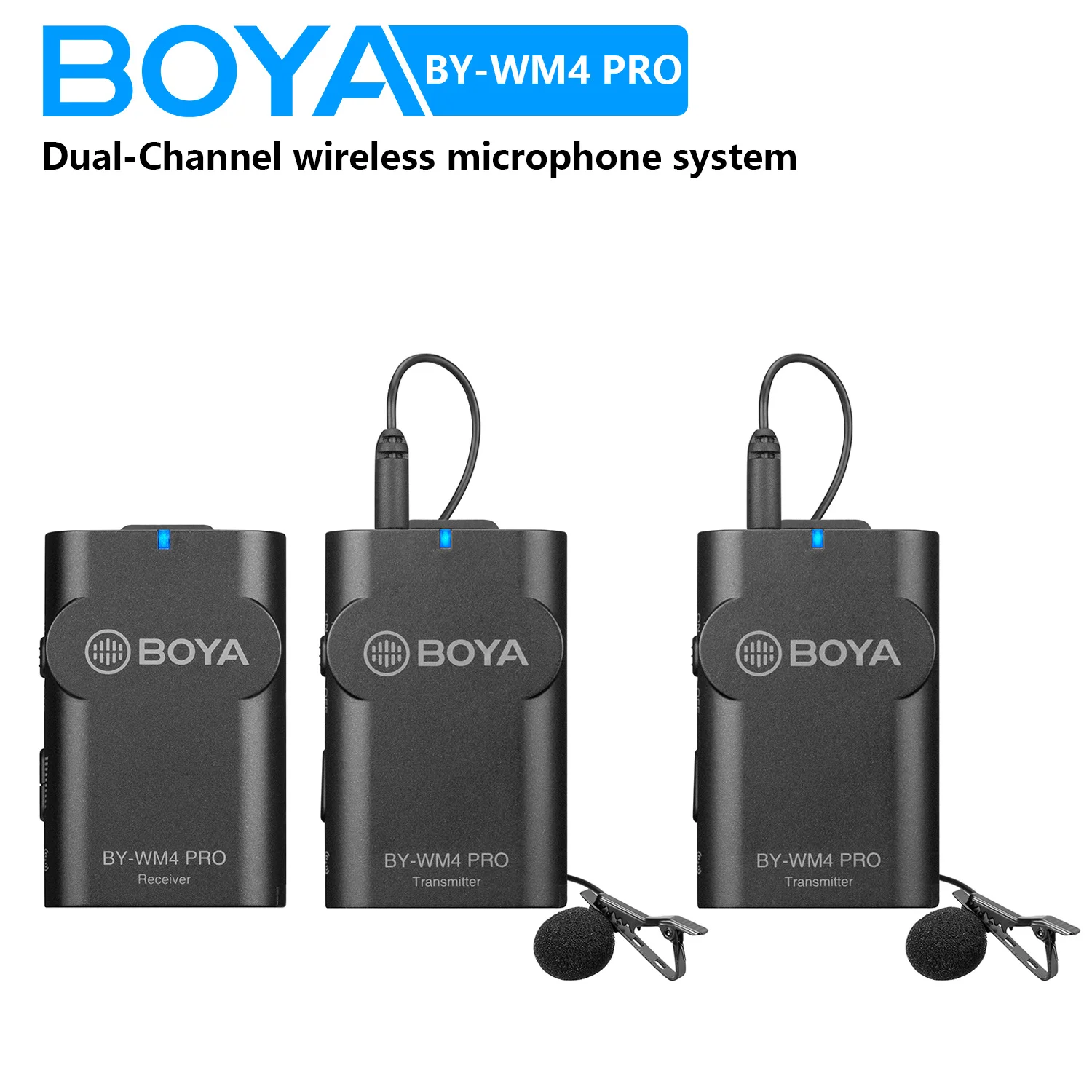 BOYA BY-WM4 PRO 2,4 ГГц конденсаторный беспроводной петличный микрофон для ПК iPhone Android смартфонов Xiaomi Huawei DSLRs камер