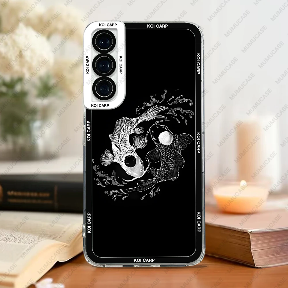 Фото Чехол для Samsung Galaxy S24 S20 S21 FE S22 S23 Ultra A32 A33 A50 A52 A53 A73 A54 A14, мягкий чехол для карпа Koi №5