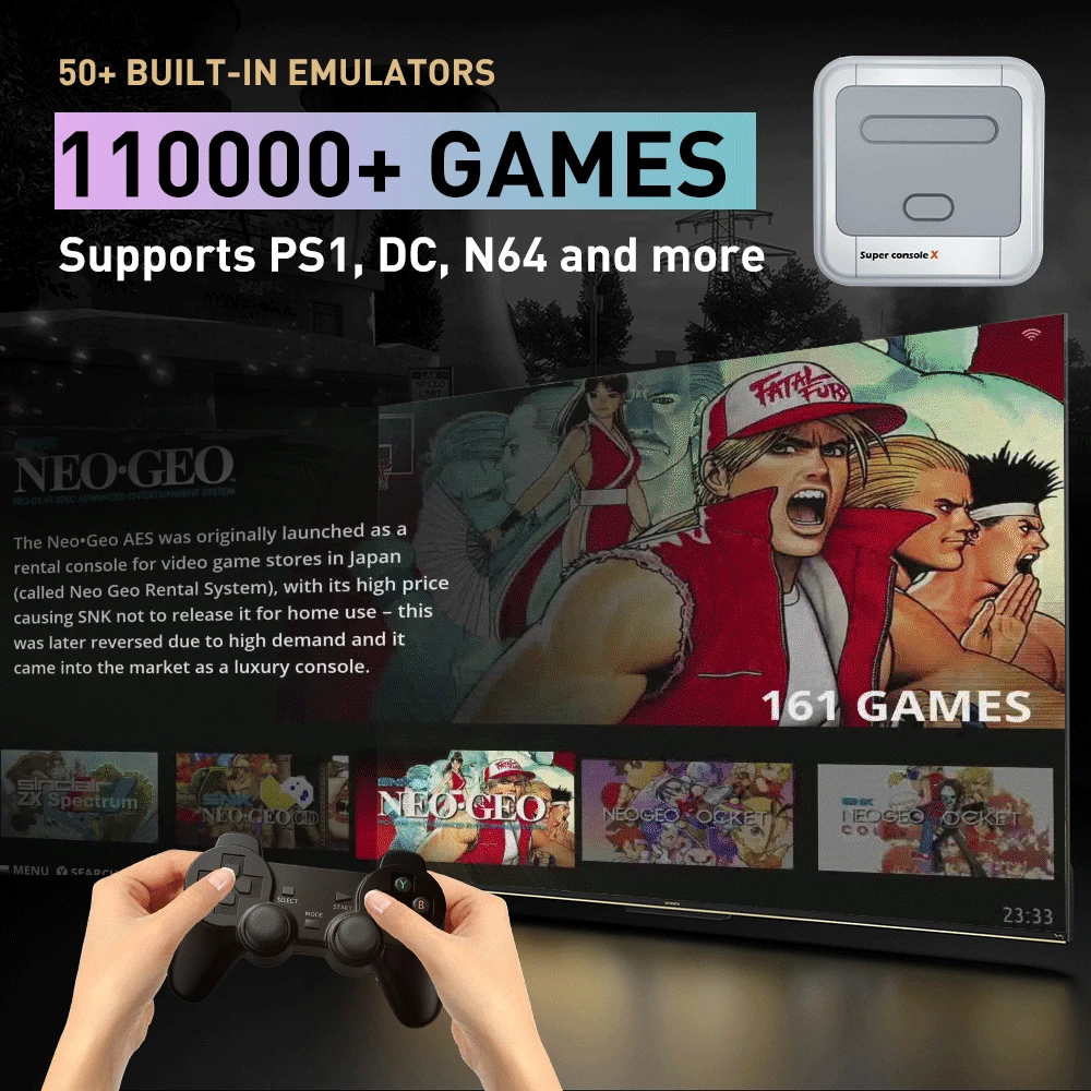 Игровая Ретро консоль X с 110000 ретро-играми для PSP/PS1/DC/MAME мультиплеера аркадная