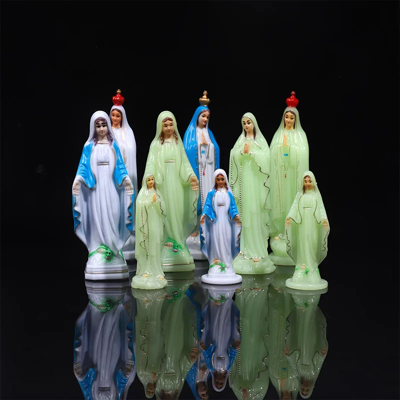 

Catholic Plastic Blue Mary Statue Madonna Handmade Virgin Mary Statue Jesus Christmas Home Decor Christmas Gifts 10-15-17CM