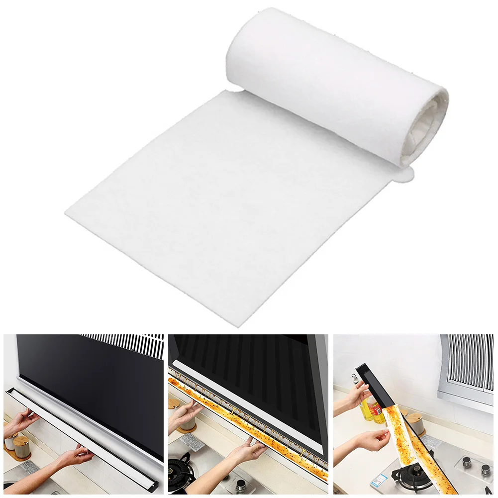 

5Rolls Cooker Hood Filter Range Hood Filter Paper Roll Oil Absorbing For Kitchen Cooker Hood Extractor Fan Filter Non-woven