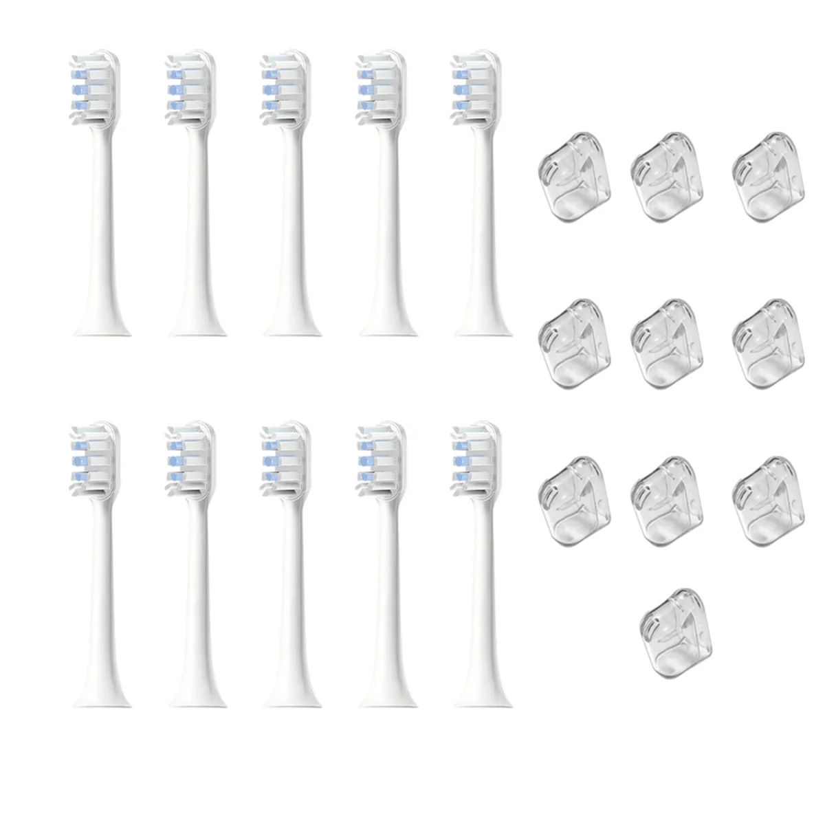 Для MIJIA T301 MES605 T302 MES608 T501 MES607 Сменные насадки для электрической зубной щетки белые