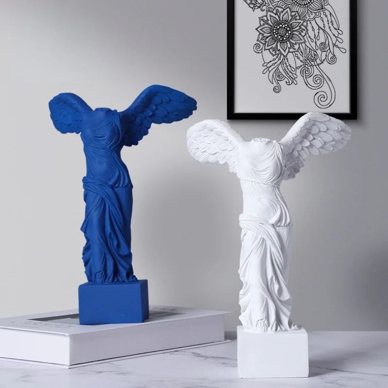 

Nordic Modern Statue of Liberty Wings Angel Cabochon Home Decoration Accessories for Living Room Resin Craft Ornaments Decor