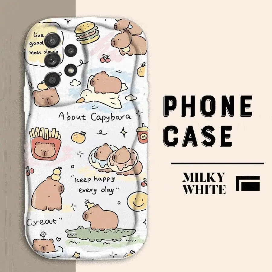 Милый чехол с капибарой для телефона Samsung Galaxy A10 A20 A30 A50 A50s A02 A03 Core A04 A05 A12 A13 A15 A16 5G Cover (art.: 3920cc0fdb46d) - 3920cc0fdb46d