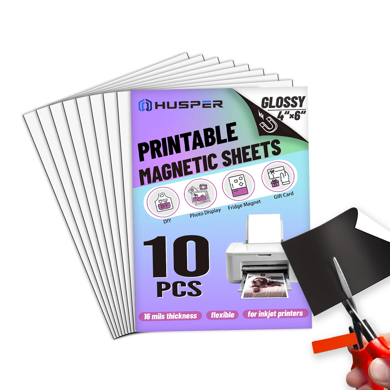 

HUSPER Глянцевая магнитная фотобумага 10 листов