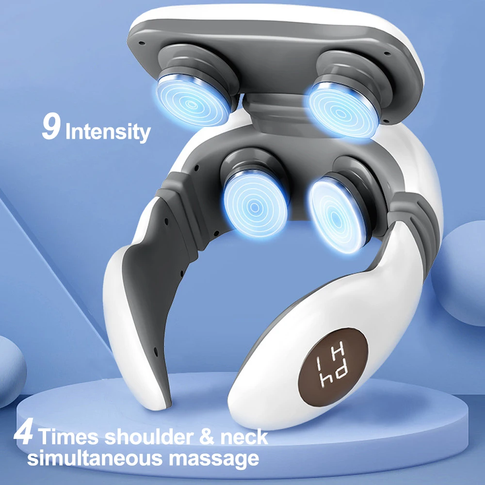 Умный 4d-массажер для шеи NICARE Электрический компрессионный массажер спины и плеч |