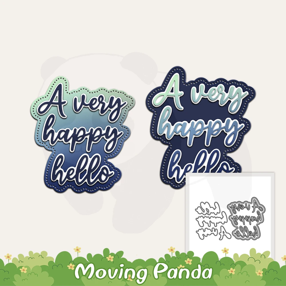 

A Happy Hello DIY Metal Cutting Dies Universal Scrapbooking Accessories Embossed Dies Cut For Handmade Cards Album Diary Decor