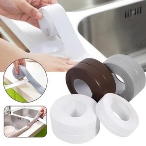 2021 New Bathroom Kitchen Shower Sink Bath Sealing Strip Tape Caulk Strip Self Adhesive Waterproof Wall Sticker Sink Edge Tape