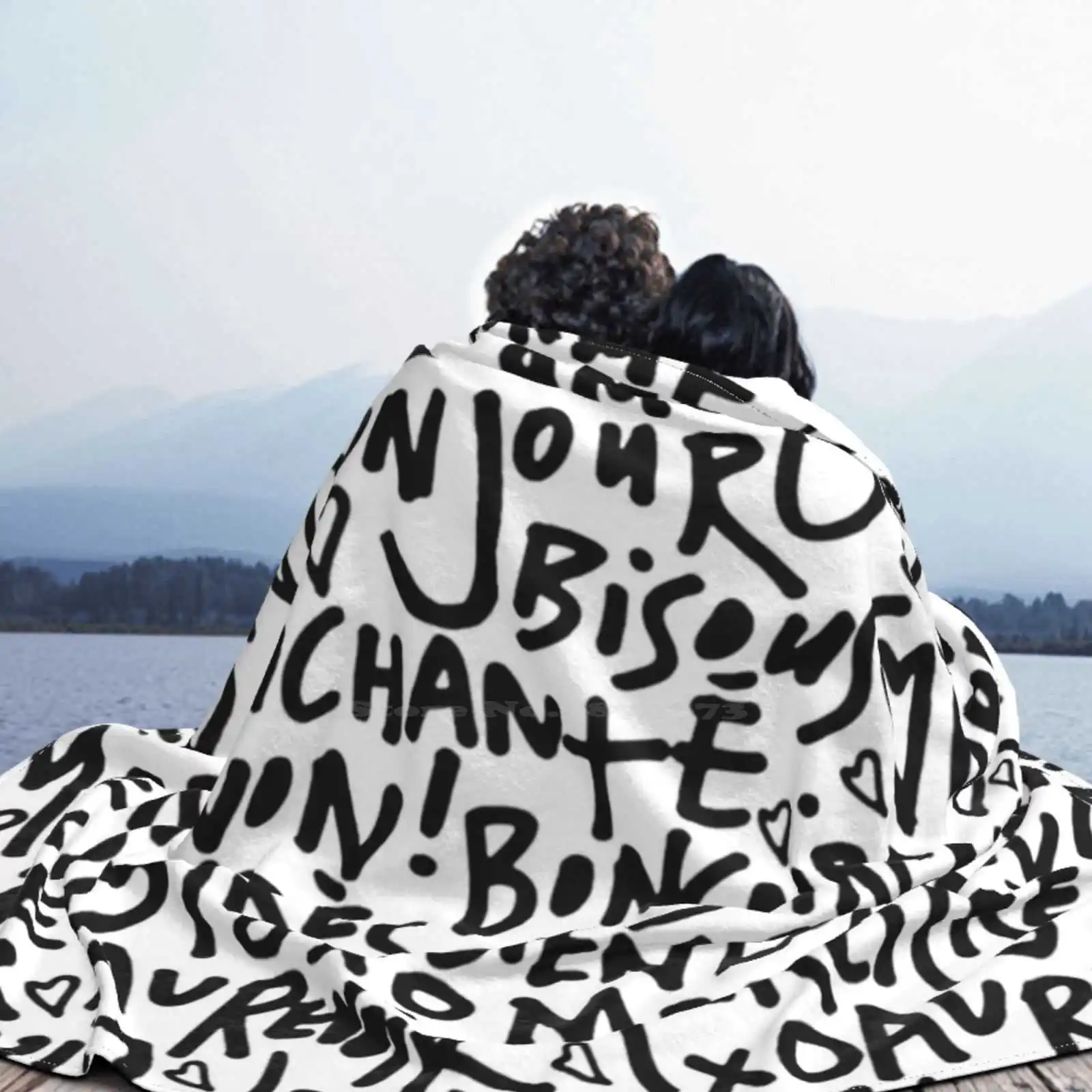 I Heart French для дома дивана-кровати кемпинга автомобиля самолета путешествий