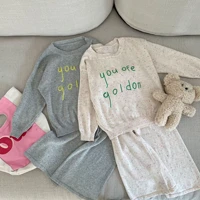 1 6y autumn spring kids girl sweater knitted set girls knitted soft wool set baby girl outwear set