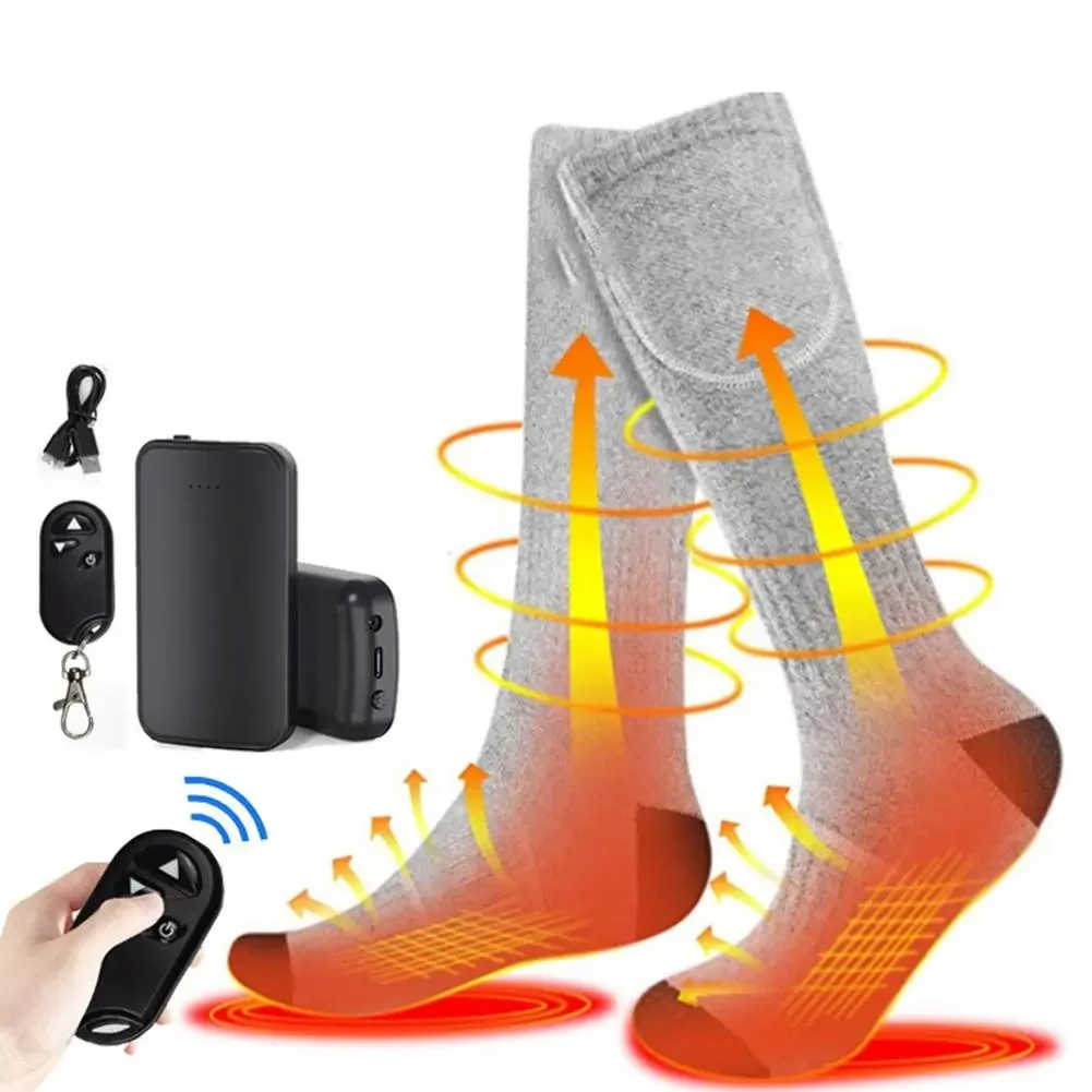 Socks Rechargeable Remote Control Outdoor Thermal Socks Unisex  Heated Socks Warm Socks Boot Feet Heating Socks