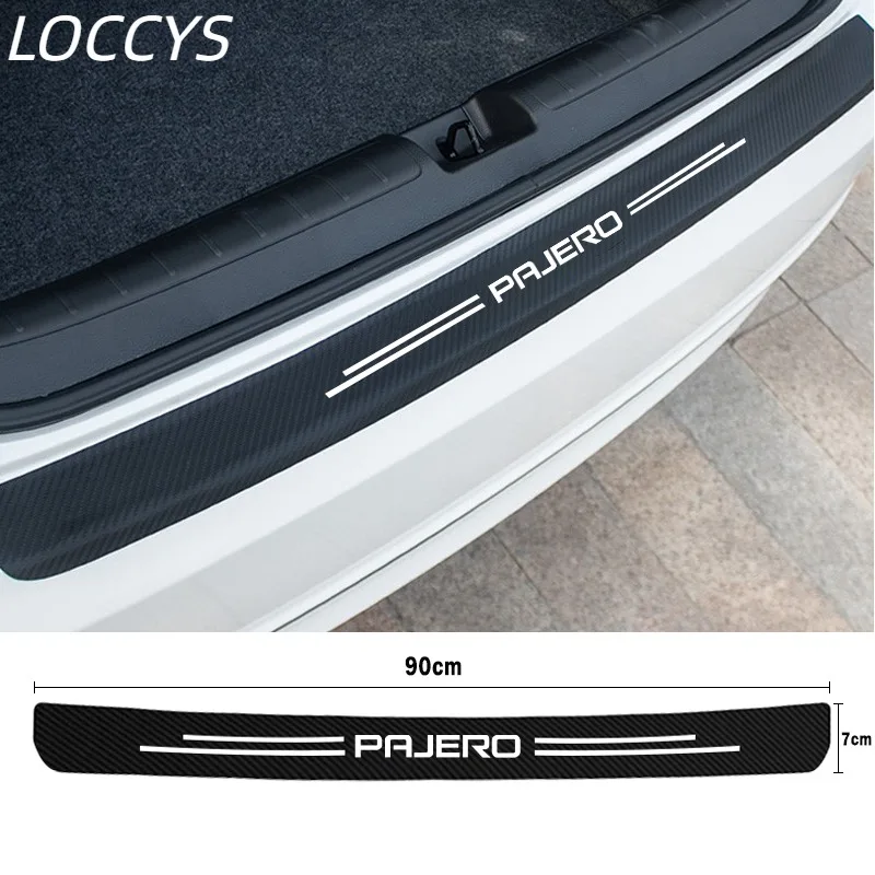 

for Mitsubishi Pajero V97 V90 V80 1 2 3 4 5 Guard Plate Stickers Decal Car Rear Trunk Anti-Kicked Carbon Fiber Protection Strip