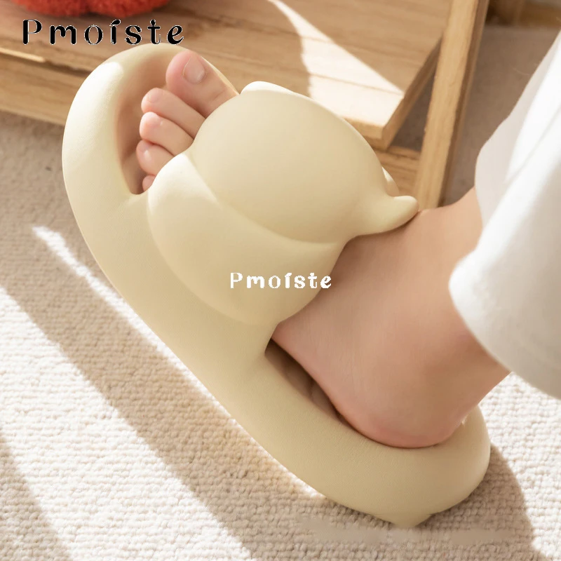 Platform Slippers Women Cute Soft Pumpkin Shoes for Woman Cloud Summer Designer Slides Non-slip Indoor 2023 New EVA Slipper