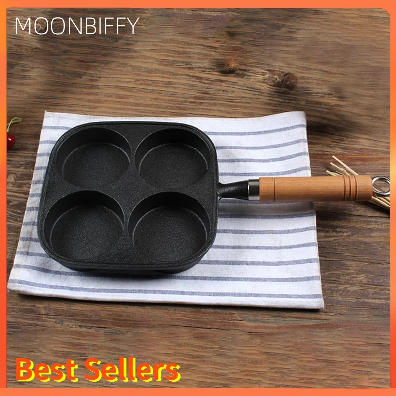 

Four-Hole Frying Pot Pan Thickened Omelet Pan Non-Stick Egg Pancake Steak Pan Cooking Egg Ham Pans Breakfast Maker Cookware