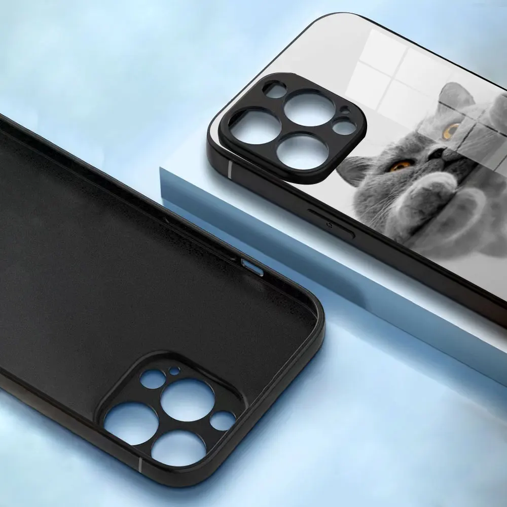 Стеклянный чехол Lunares для iPhone 13 11 12 Mini Pro Max XS XR X 7 8 6 Plus SE силиконовый британский