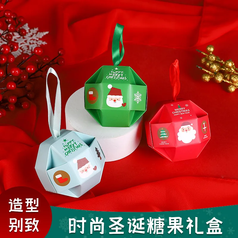 

100 шт. Рождественская Красная Зеленая коробка для конфет креативная форма мешки для конфет упаковка для печенья на Рождество подарки для до...
