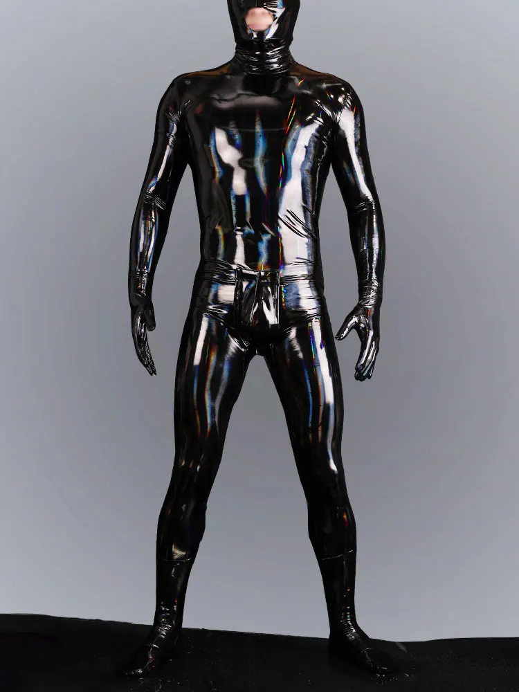 

Cosplay Man Maid Latex Ammonia Catsuit PVC Men Costumes Club Zentai High Elastic Shiny Full Body Bodysuit Shapewear Sexiest Male