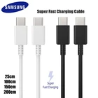 Оригинальный кабель для быстрой зарядки Samsung S20 Plus Super PD, 3A, 25 Вт, USB C для линии 11, 52 м, для Galaxy Note 102010 +10plus, S20 +