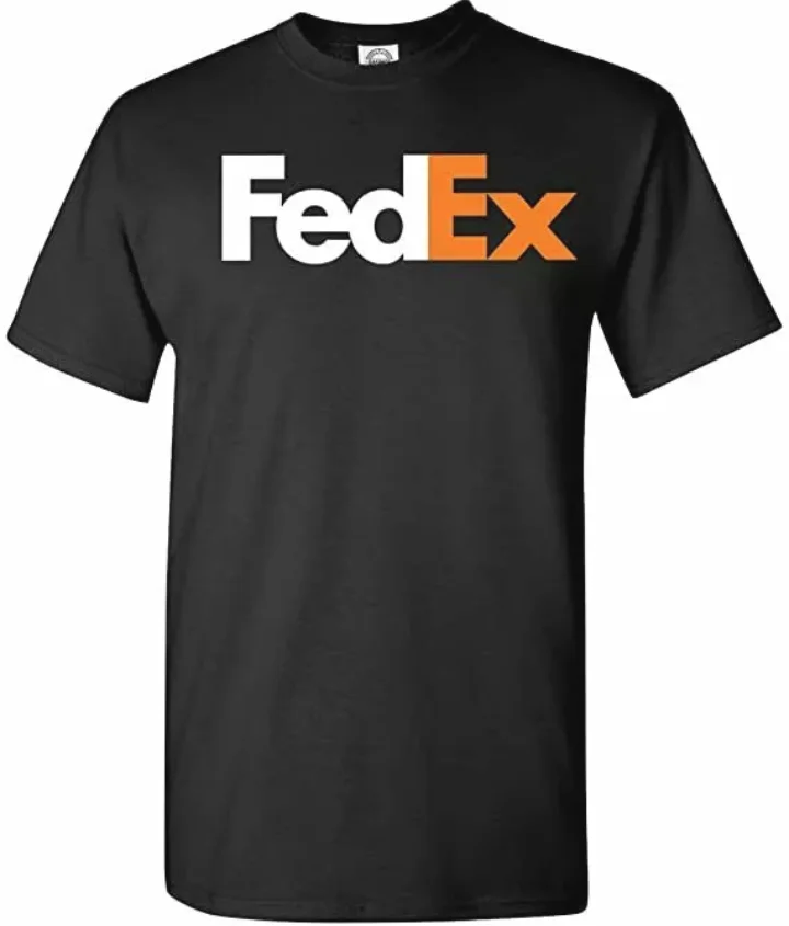 Fedex White Orange T-Shirt Delivery Driver Shirt Adult Sizes S L Xl 2Xl