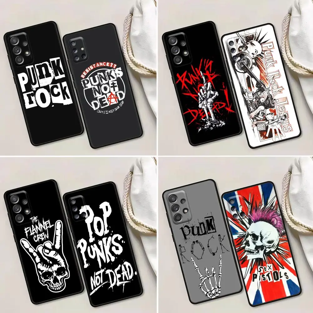 

Phone Case for Samsung Galaxy A52 A53 A73 A72 A71 A32 A33 A51 A42 A13 A01 A91 Cases Silicone TPU Funda Cover Top Punk Bands Rock