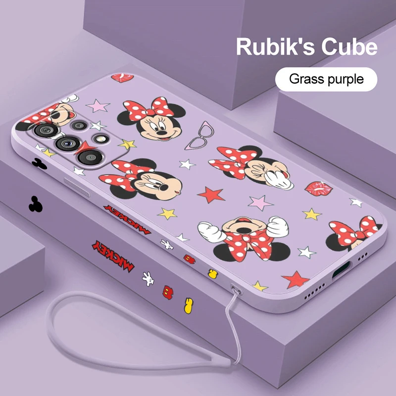 

Disney Minnie Mouse For Samsung Note 20 10 A54 A31 A14 A03 A22 A34 A04 A24 Ultra Plus 5G Liquid Left Rope Phone Case