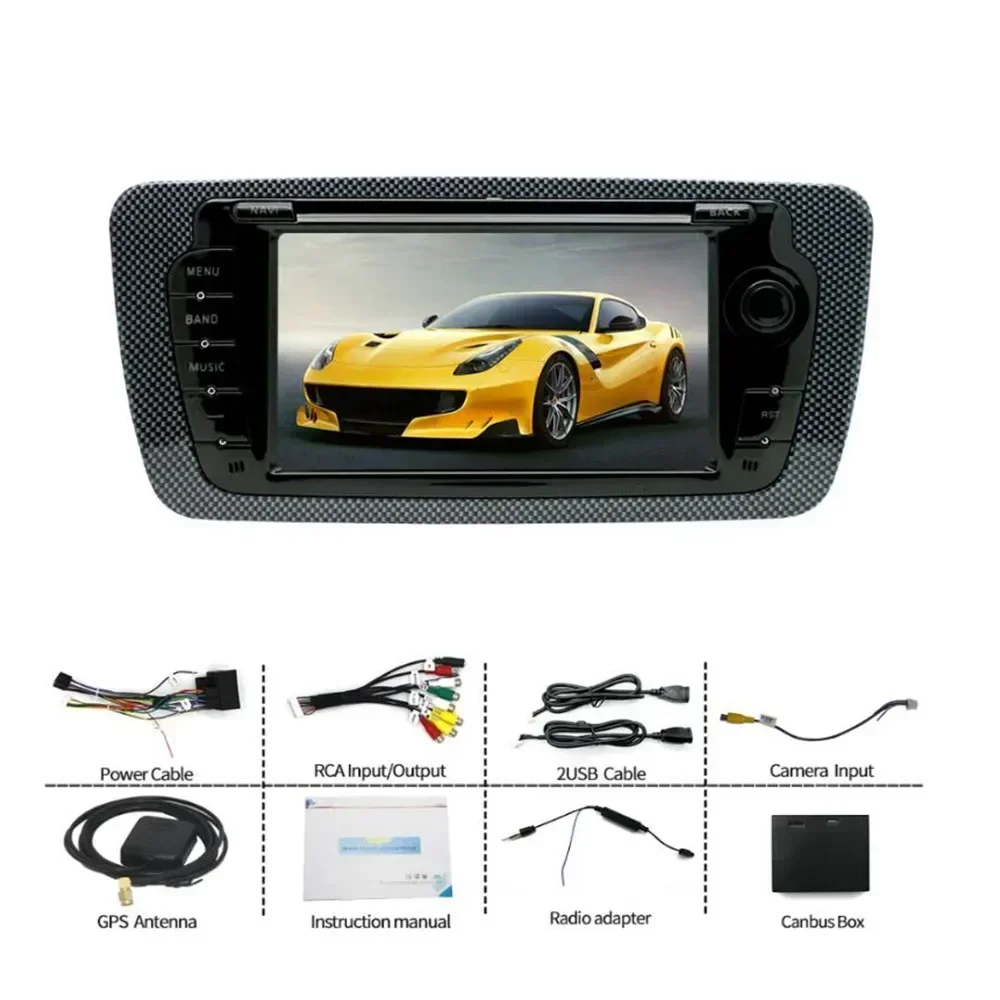 Автомобильное радио Android 13 для Seat Ibiza 6j 2009 2010 2012 2023+ MK4 FR GPS-навигация 2 Din-экран Аудио