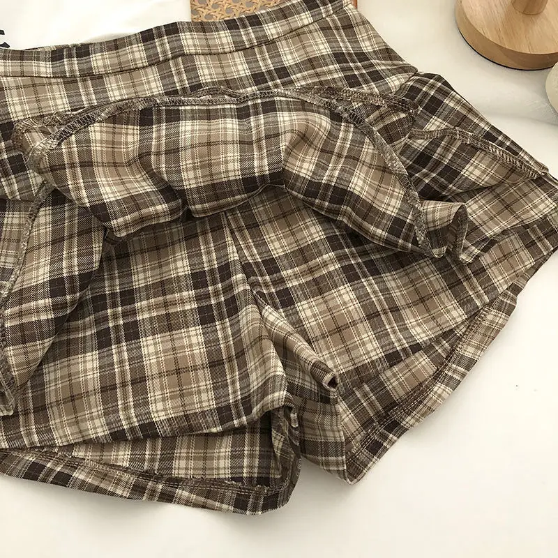 Мини-юбка с высокой талией в американском стиле