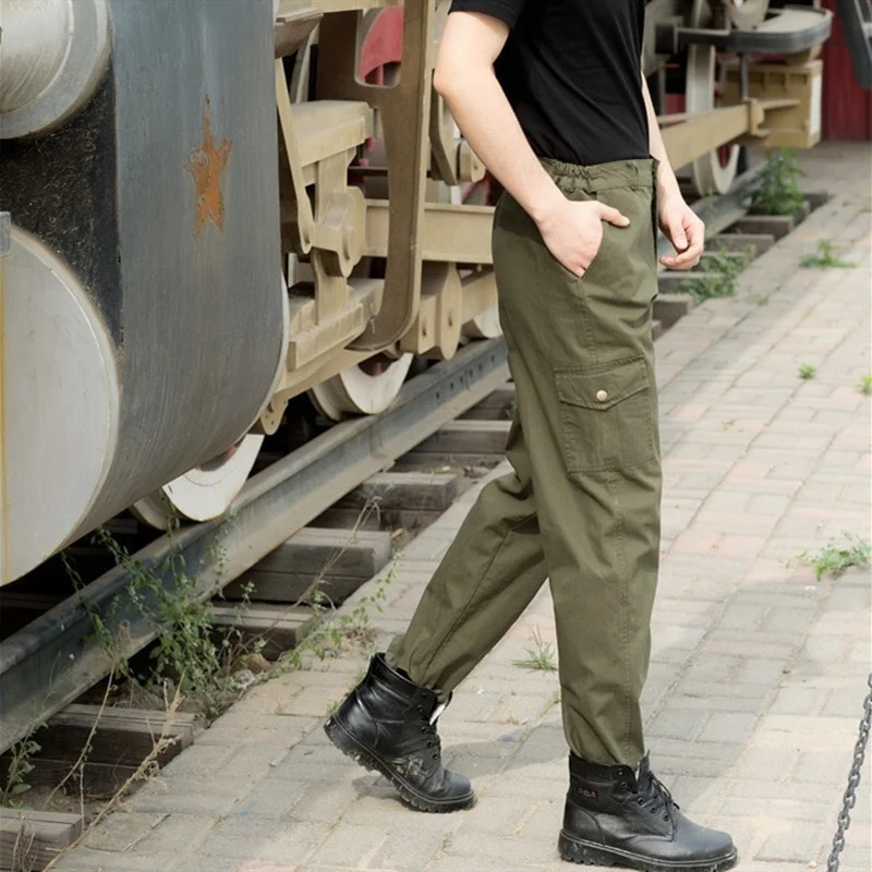 

Outdoor Army Fan Combat Training Trousers Men's Pure Cotton Straight Loose Overalls Military Camouflage Tactical Cargo Pants