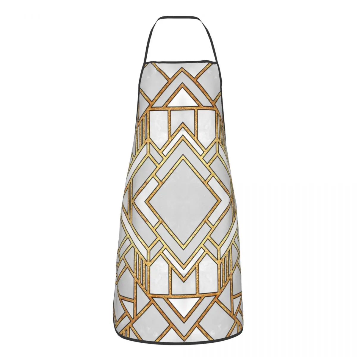 

Unisex Art Deco Geometric Abstract Pattern Kitchen Chef Cooking Baking Apron Women Men Geometry Tablier Cuisine for Gardening