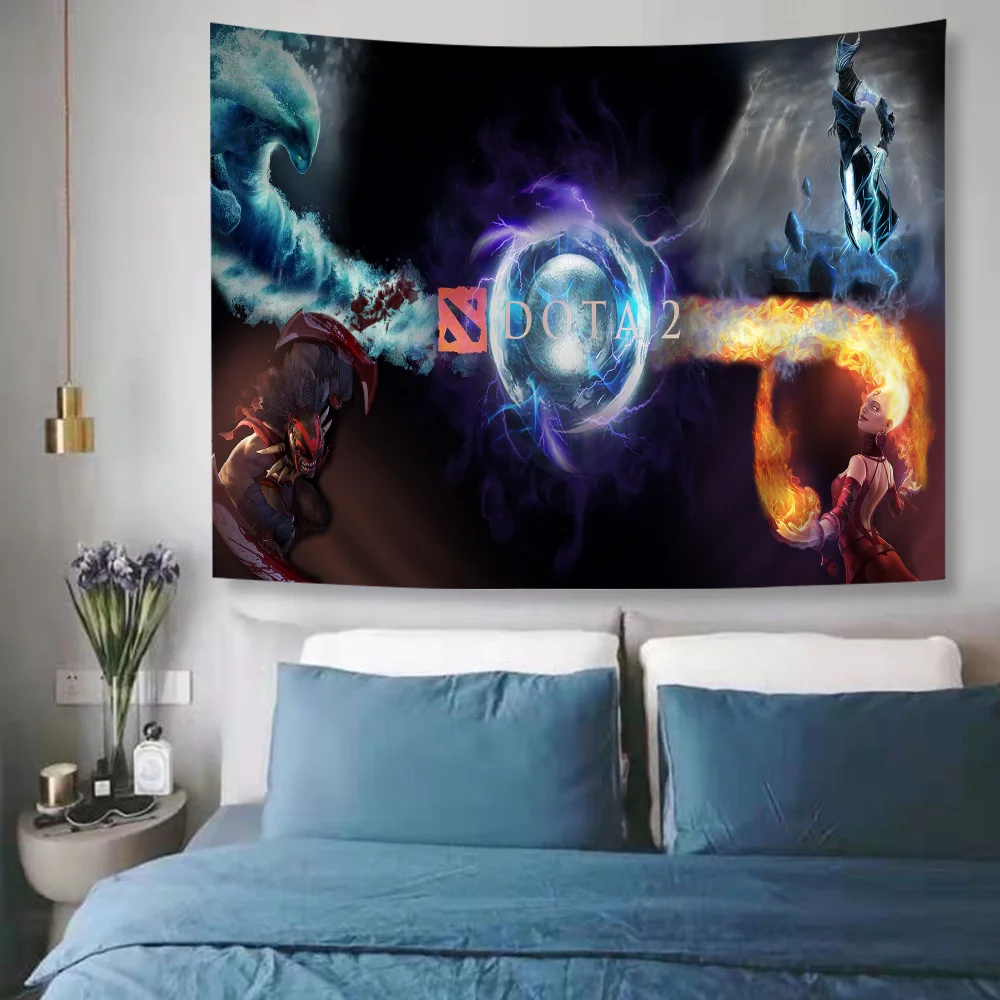 Dota 2 аниме красочный гобелен настенный богемный гобелены Мандала Настенный декор