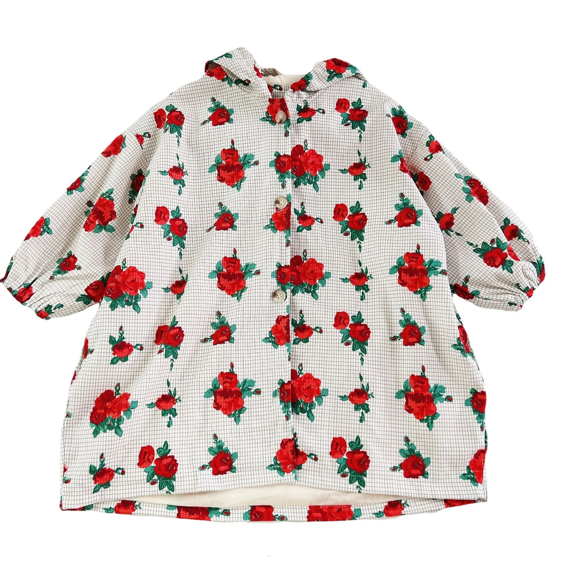 RiniKinda 2022 Girls Autumn Jackets Children's Clothing Hooded Outerwear Fashion Windbreaker Top Kids Coat Baby Fall Clothes