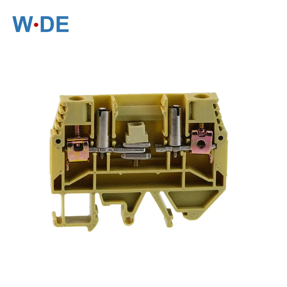 

10Pcs WTL6/1S Test Disconnect Screw Connection SAK 6 Mm² Wire Electrical Connector DIN Rail Testing Terminal Block WTL 6/1S