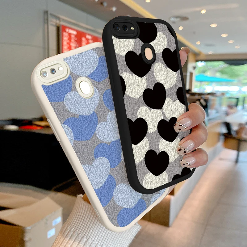 

Black and White Love Case for OPPO A7 A12 A5S AX5s A12S A11K A7n A74 A76 A9 A92 A93 A94 A57 A17 F17 F19 Pro Reno 4 5 F 6 Lite