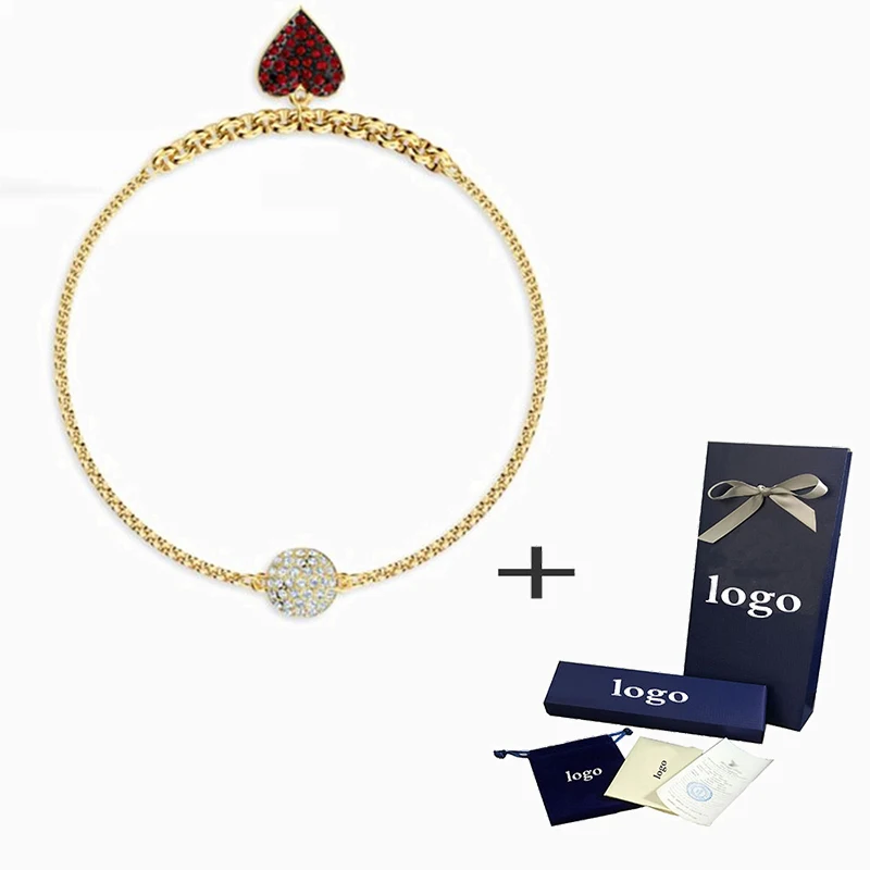 

2020 New Charming Design Love Heart-shaped Bracelet, Bright Red Jewelry Is The Most Romantic Birthday Gift For Girlfriend