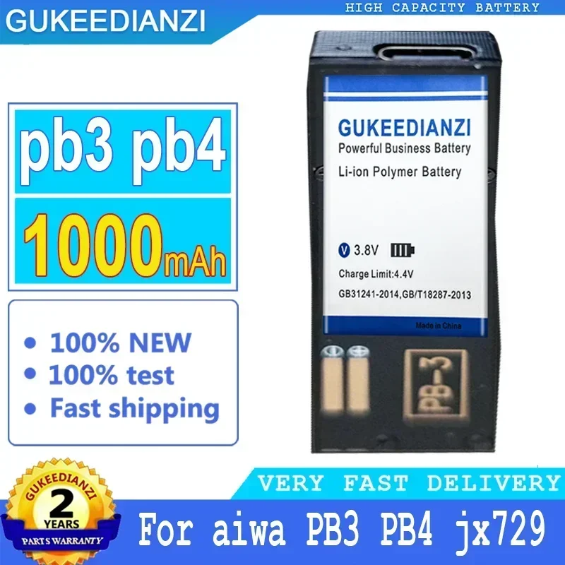 Аккумулятор GUKEEDIANZI 1000 мАч для aiwa PB3 PB4 jx505 px370 jx609 p50 jx303 jx2000 px303 jx202 Big Power Bateria