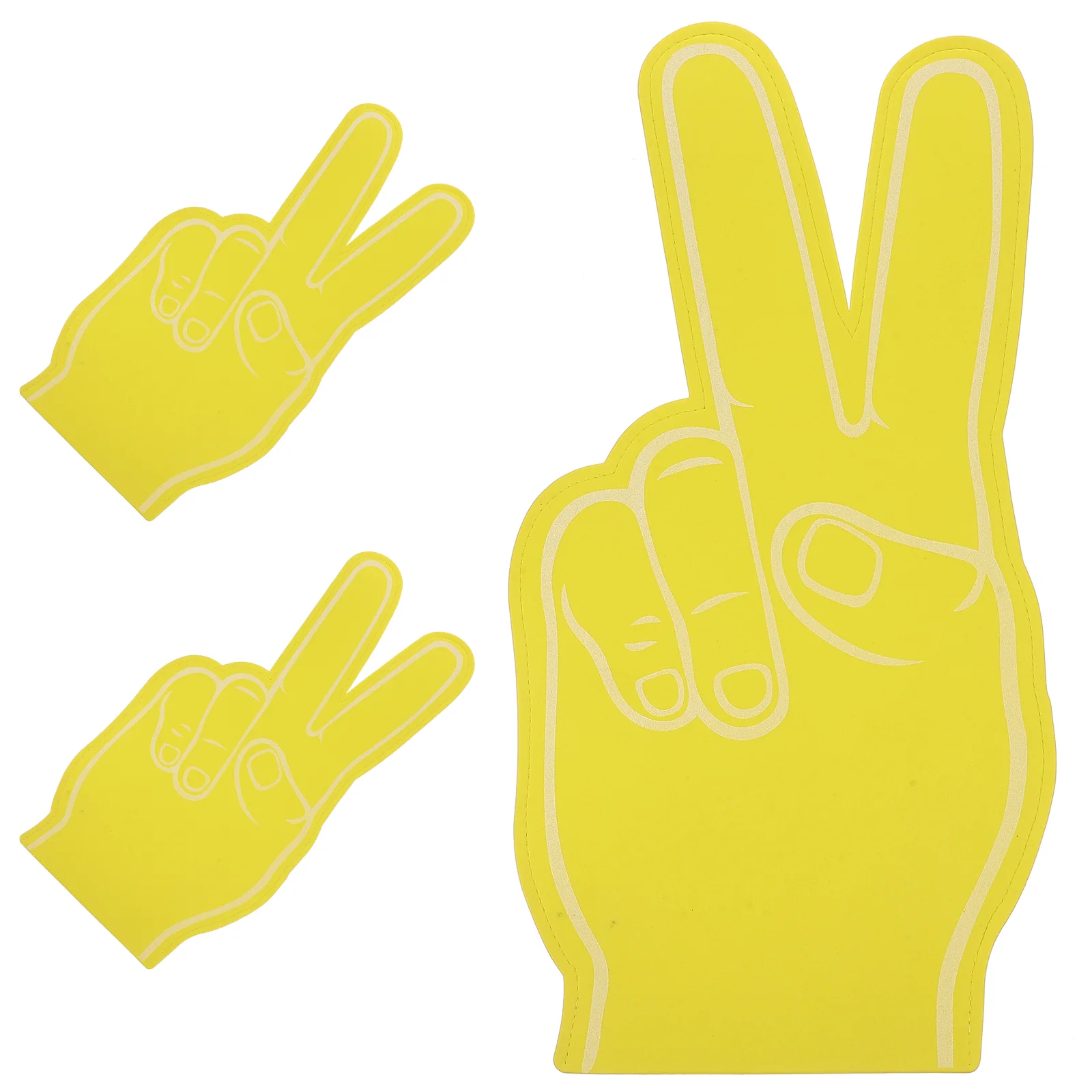 

3 Pcs Foam Fingers Football Noise Makers Noisemaker Toys Kids Girl Toys Party Prop Cheerleading Supplies Pom Poms