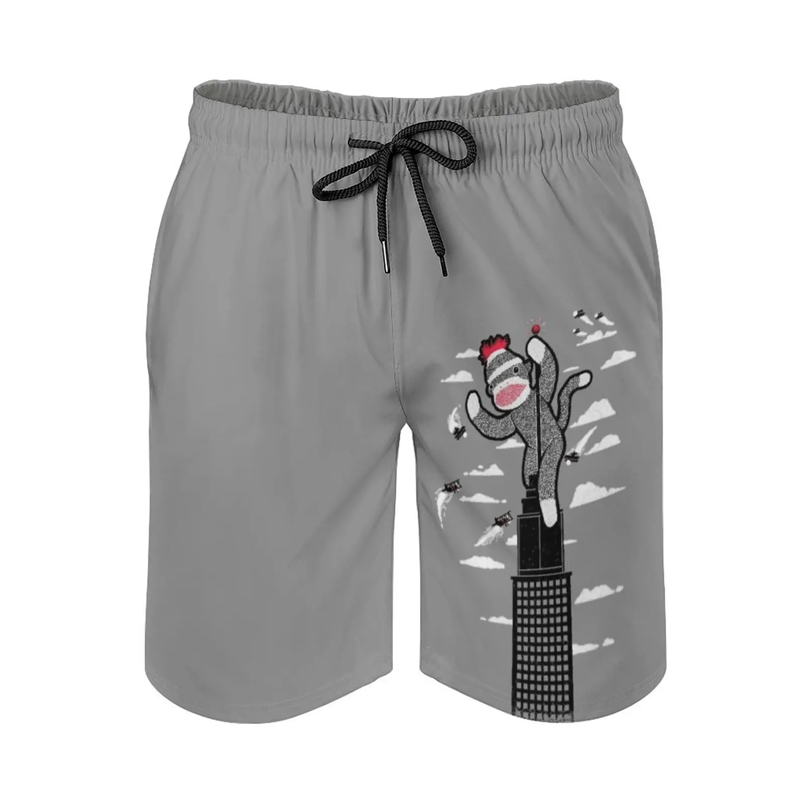 

Мужские спортивные короткие пляжные шорты, серфинг, плавки-боксеры, купальные носки, обезьянка, обезьянка, мягкие животные